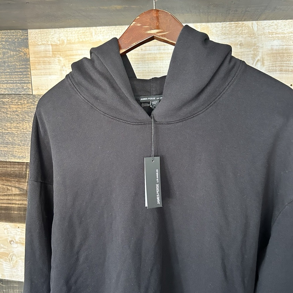 James Perse Live Nation Hoodie Mens Medium 4 XL Black Pullover Sweatshirt Terry - Picture 3 of 8